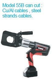 TEMO 55B 鈱�55MM Battery Powered Hydraulic Cable Cutter Kit