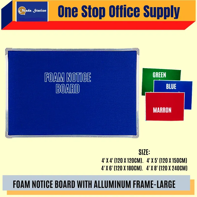 COLOUR FOAM NOTICE BOARD WITH ALUMINIUM FRAME / Board / Notice Board / Colour Foam Notice Board / Color Foam Board /