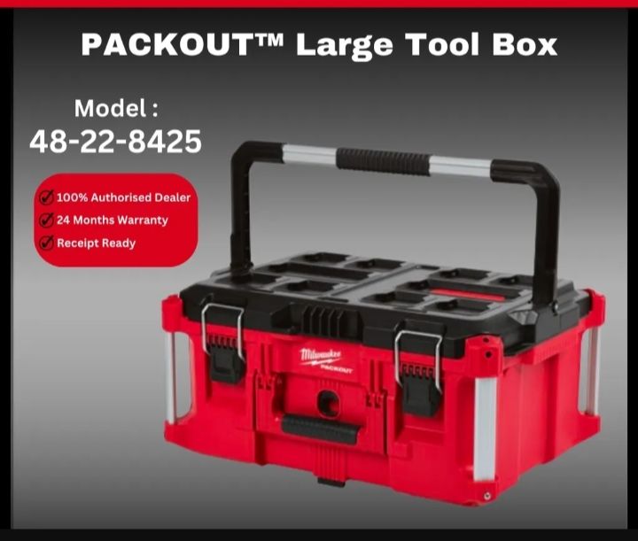 Milwaukee Packout Large Tool Box / 48-22-8425 / Milwaukee Tool Box / Organizer / Milwaukee Storage Box