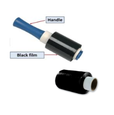 Baby Roll Stretch Film Plastic Wrap 100mm (Core138) Black - 1 CTN x 30 Roll