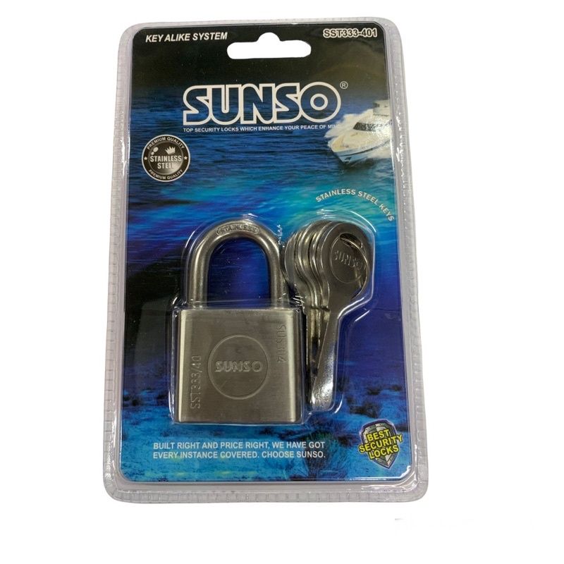 QP SUNSO SST OUTDOOR STAINLESS STEEL PADLOCK 50MM