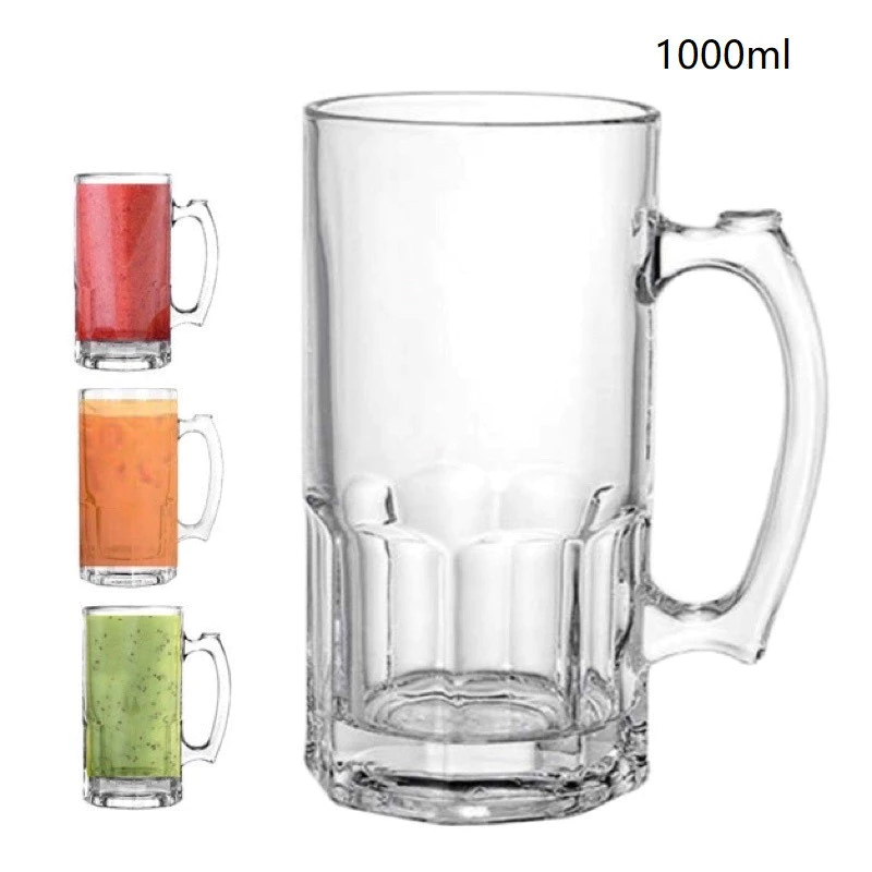 Transparent Big Glass Mug Cup 620ML/1000ML