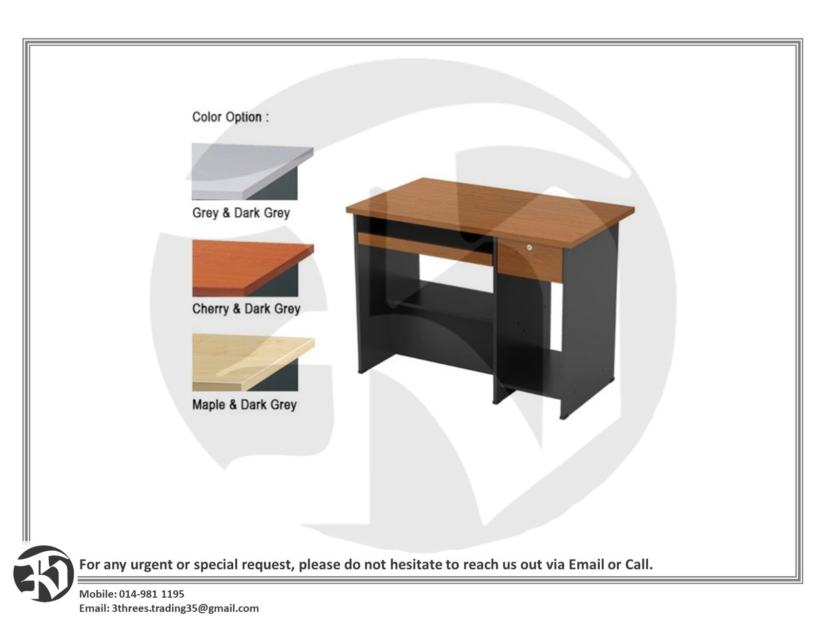 Office Computer Table GC2000 1050W x 600D x 750H (mm)