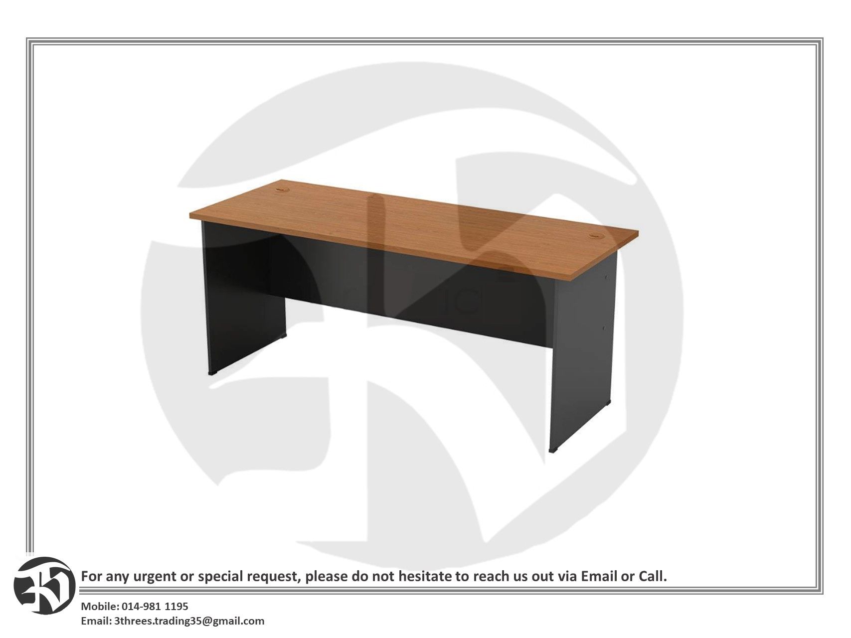 Wooden Rectangular Table 1200W x 700D x 750H (MM)