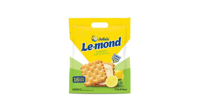 JULIE'S LEMOND LEMON PUFF SANDWICH BISCUITS 10 X 18G