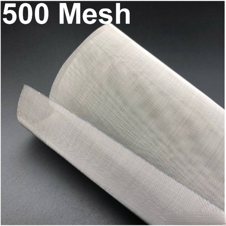 500 MESH 1MTR W STAINLESS STEEL WIRE MESH SS 304 NETTING SS304 FINE FILTER CLOTH FILTRATION WOVEN SCREEN (WM-304-500M-0.025D-0.0258-1x30-1m)