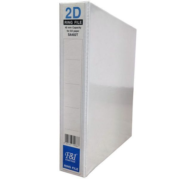 A4 PVC Ring File With Full Transparent 2D 40mm
