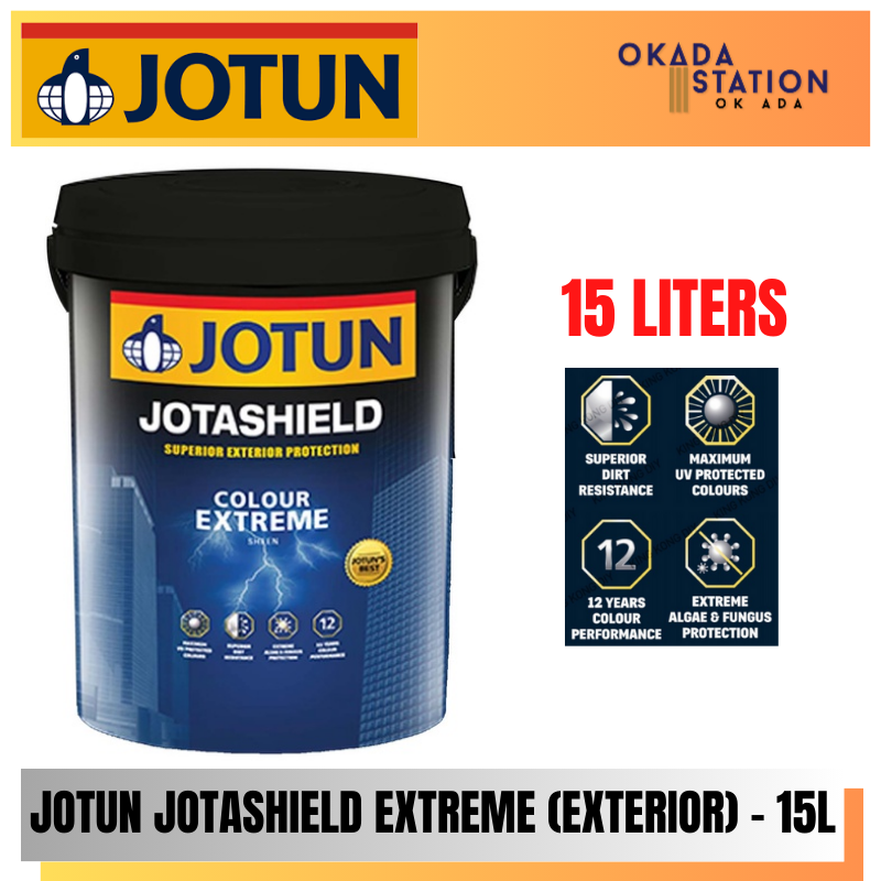 Jotun Paint / 15L / 15 LITER / Exterior Paint / Jotashield Colour Extreme Paint / Waterbased Paint / Cat Luaran / Cat Air / Cat