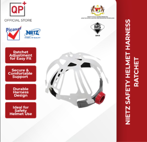 NIETZ SAFETY HELMET HARNESS RATCHET (HELMET ACCESSORIES) l TALI PENGGELANG TOPI KESELAMATAN l 安全帽头带-