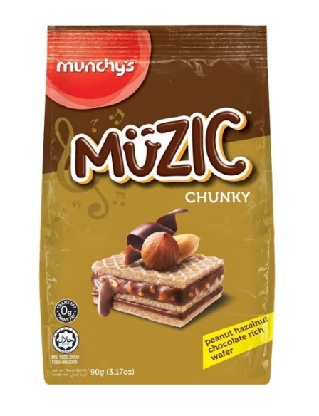 (Loose Pack) Muzic Hazelnut Wafer Chunky 90 g