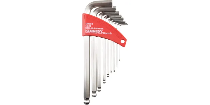 METRIC C/V L-WRENCH BALLDRIVERSET (9-PCE)