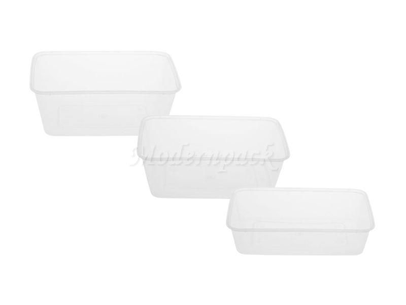MS VENTURE 950ML RECTANGULAR CLEAR WITH LIDS