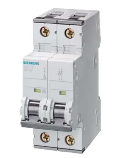 Siemens 5SY5206-6 SENTRON 5SY5 MCB, 2P Poles, 6A Curve B, 10 KA Breaking Capacity, MCB