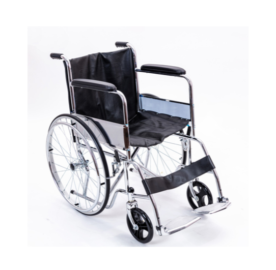 HOSPITECH STANDARD STEEL WHEELCHAIR PVC 18″