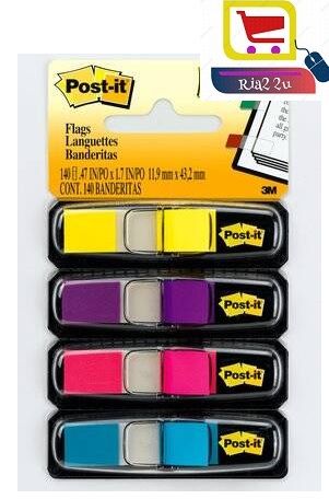 3M Post it Flags 4 Colour / Sticky Note RTSB 0.47 in x 1.71 in