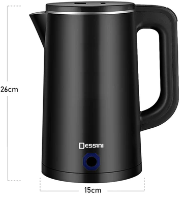 DESSINI ITALY 1.8L Stainless Steel Electric Kettle Automatic Cut Off Boiler