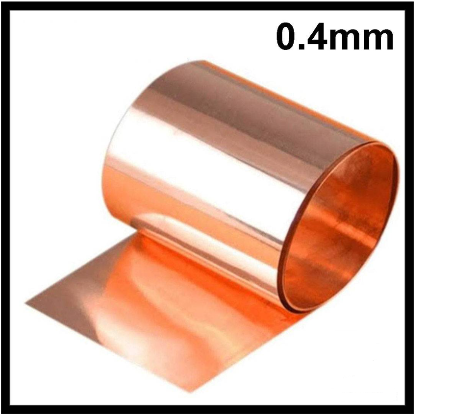 COPPER FOIL COPPER METAL SHEET SHIM PLATE THIN 0.4MM RED COPPER