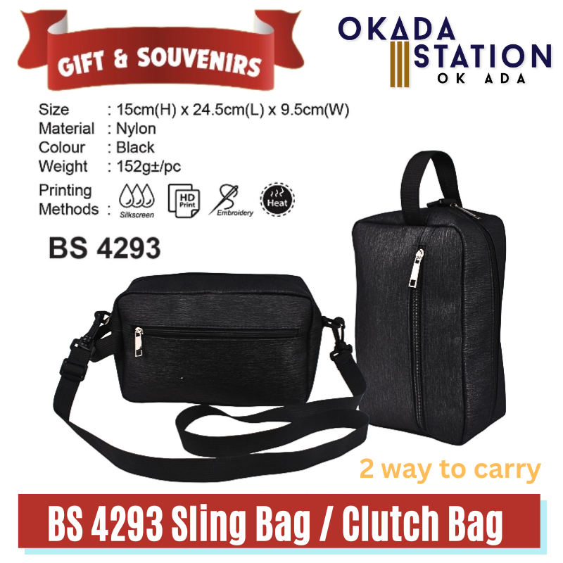 GIFT & SOUVENIRS: BS 4293 SLING BAG / CLUTCH BAG - WITHOUT & WITH LOGO PRINTING / BS 4293 / SLING BAG / CLUTCH BAG / SHOULDER SLING BAG / SHOULDER BAG / SLING PURSE