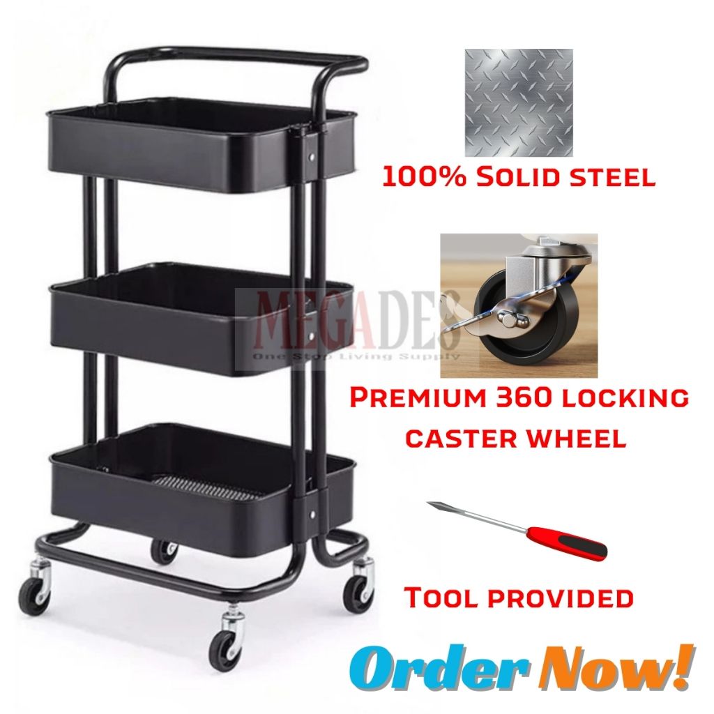 3 Tier Metal Trolley