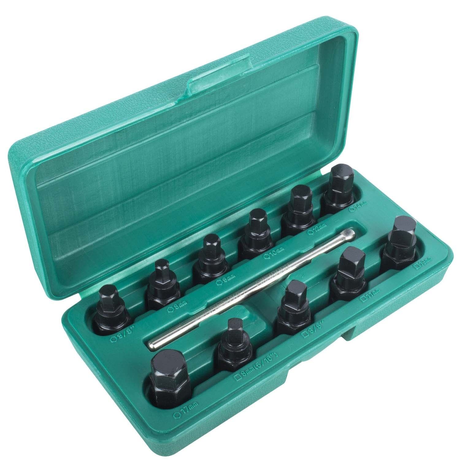 JONNESWAY 12PCS DRAIN PLUG KEY SET