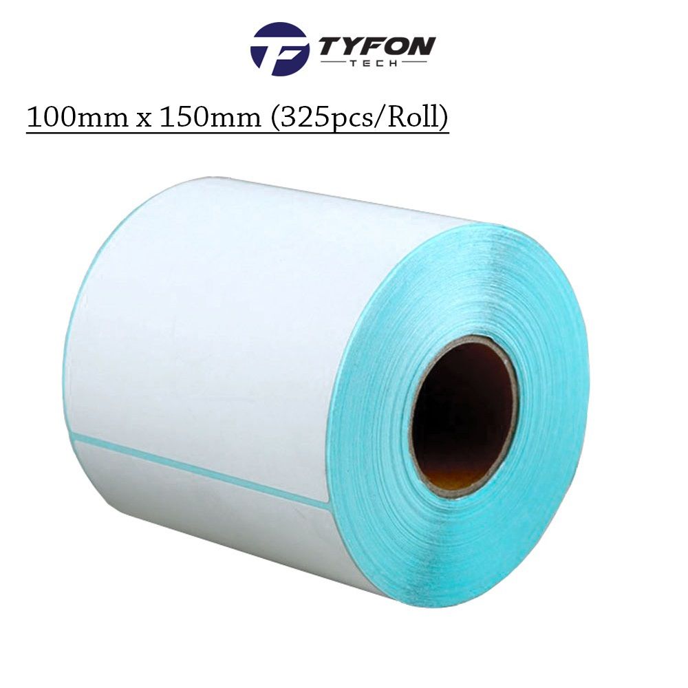 Blank Thermal Label Barcode Sticker 100mm x 150mm (325pcs/Roll)