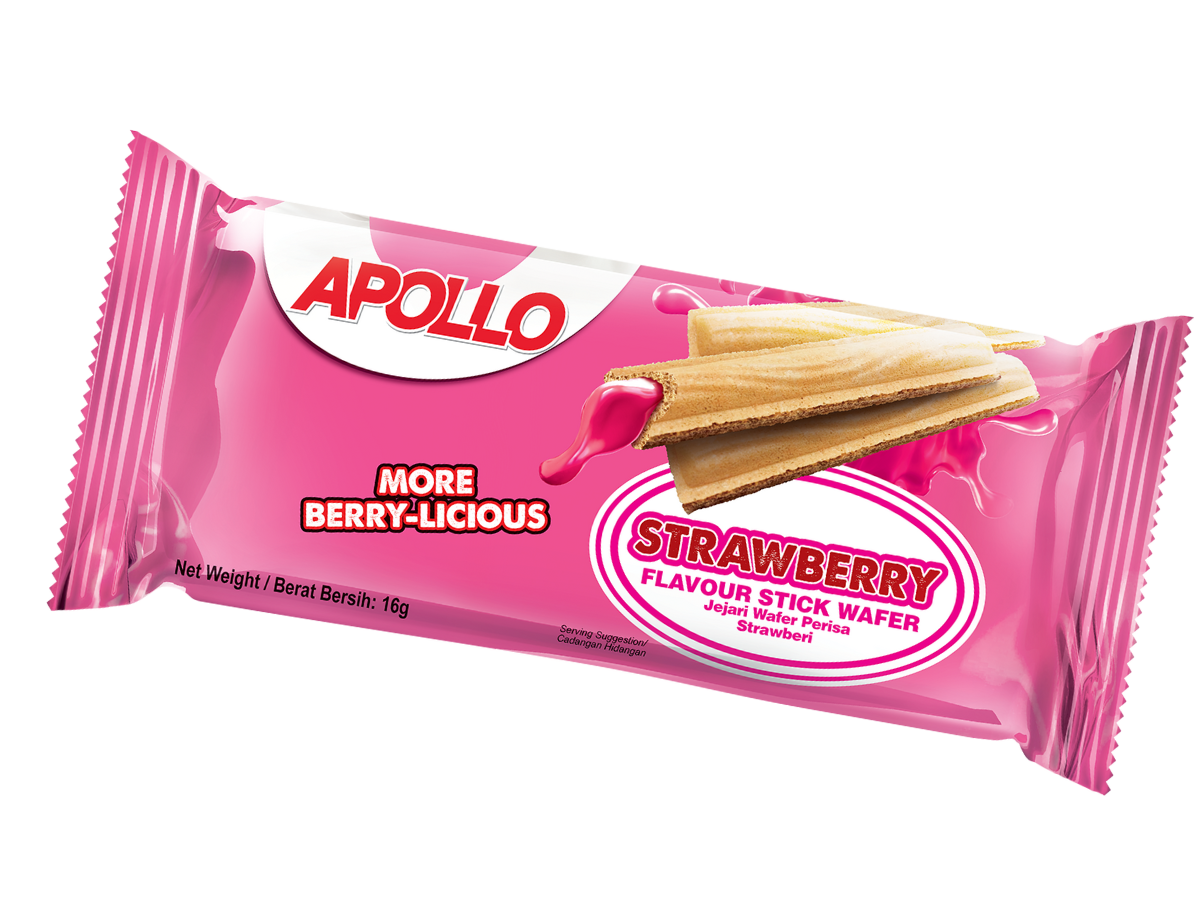 Apollo Strawberry Stick Wafer 36 x 12 pcs x 11g