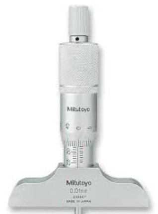 MITUTOYO 128-101 0-25mm 63mm Base Depth Micrometer