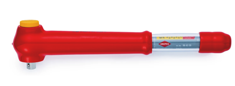 Knipex 1/2 in Square Drive Reversible Torque Wrench Chrome Vanadium Steel, 5 50Nm 98 43 50