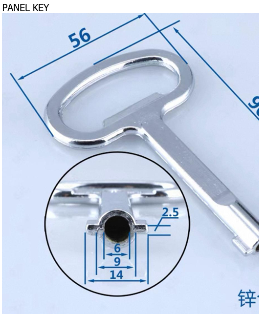 PANEL KEY - INNER DIA - 6MM / OUTER -9MM