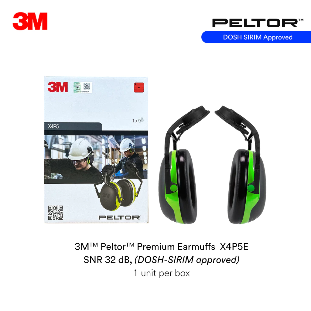 3M™ X4P5E PELTOR Electrically Insulated Earmuffs 32dB (DOSH & SIRIM Approve)
