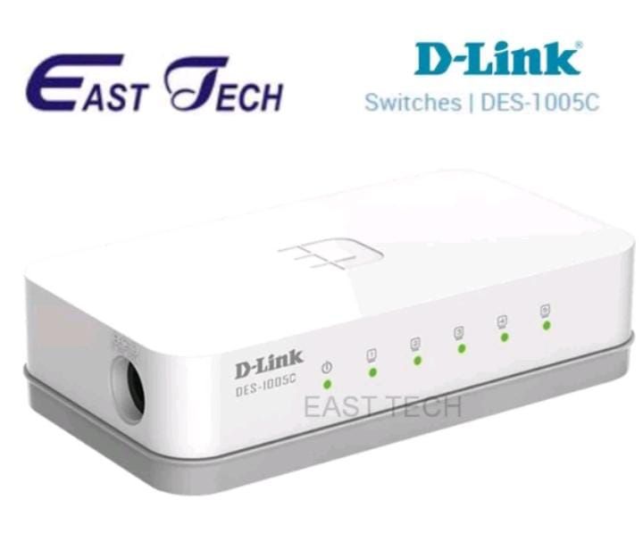 0D-LINK 5-Port 10/100 Mbps Unmanaged Desktop Switch DES-1005C