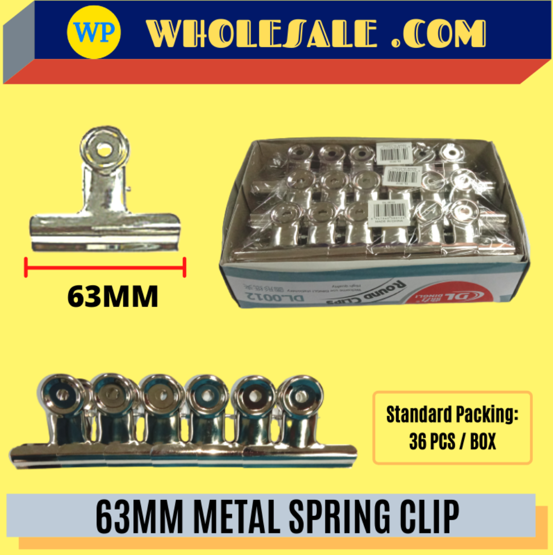 SPRING CLIP / CLIP / METAL / 63MM / METAL CLIP / BULLDOG CLIP / BINDER CLAMPS CLIPS