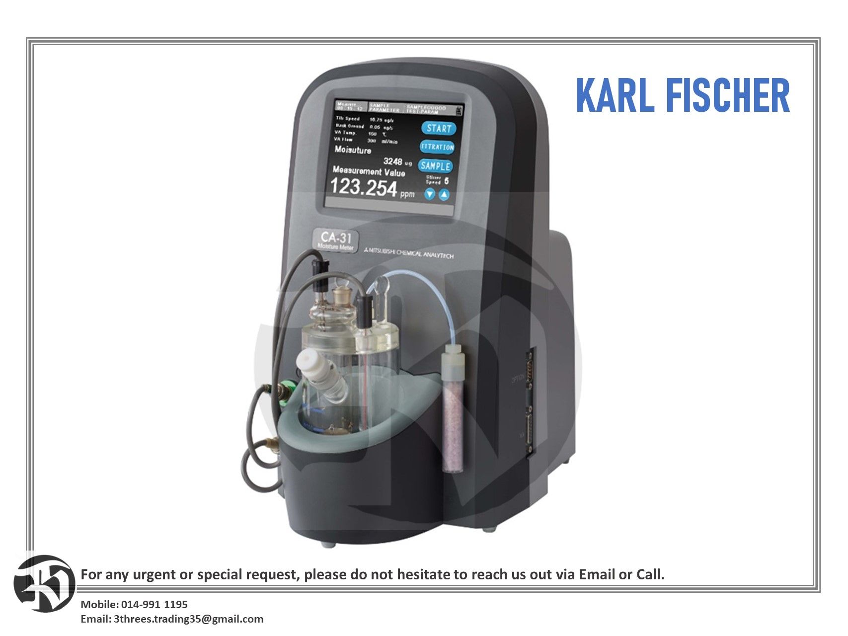 KARL FISCHER-Coulometric Titrator CA-31