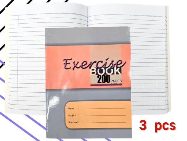 80 / 100 / 120 / 200 Pages F5 Blue / Green / Grey cover Buku Tulis Latihan / Exercise Note Book 3pcs 3pc 1011 GreenSL 120 EM-SM-80