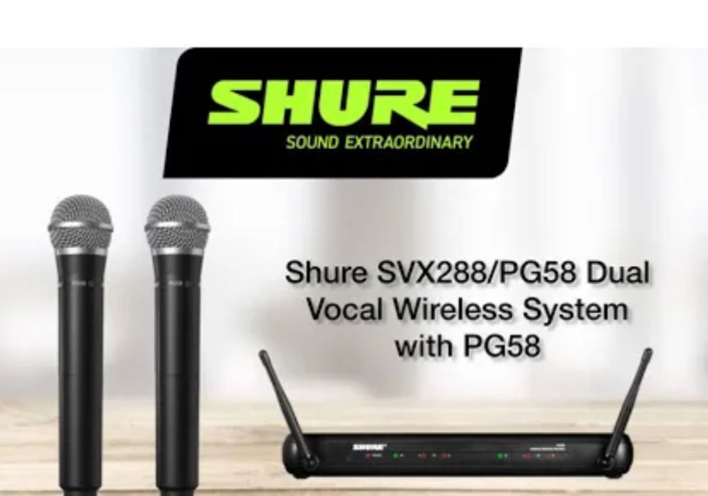 Shure SVX288/PG58 Dual Vocal Wireless System With Two Shure PG58 Handheld Microphone (Original)