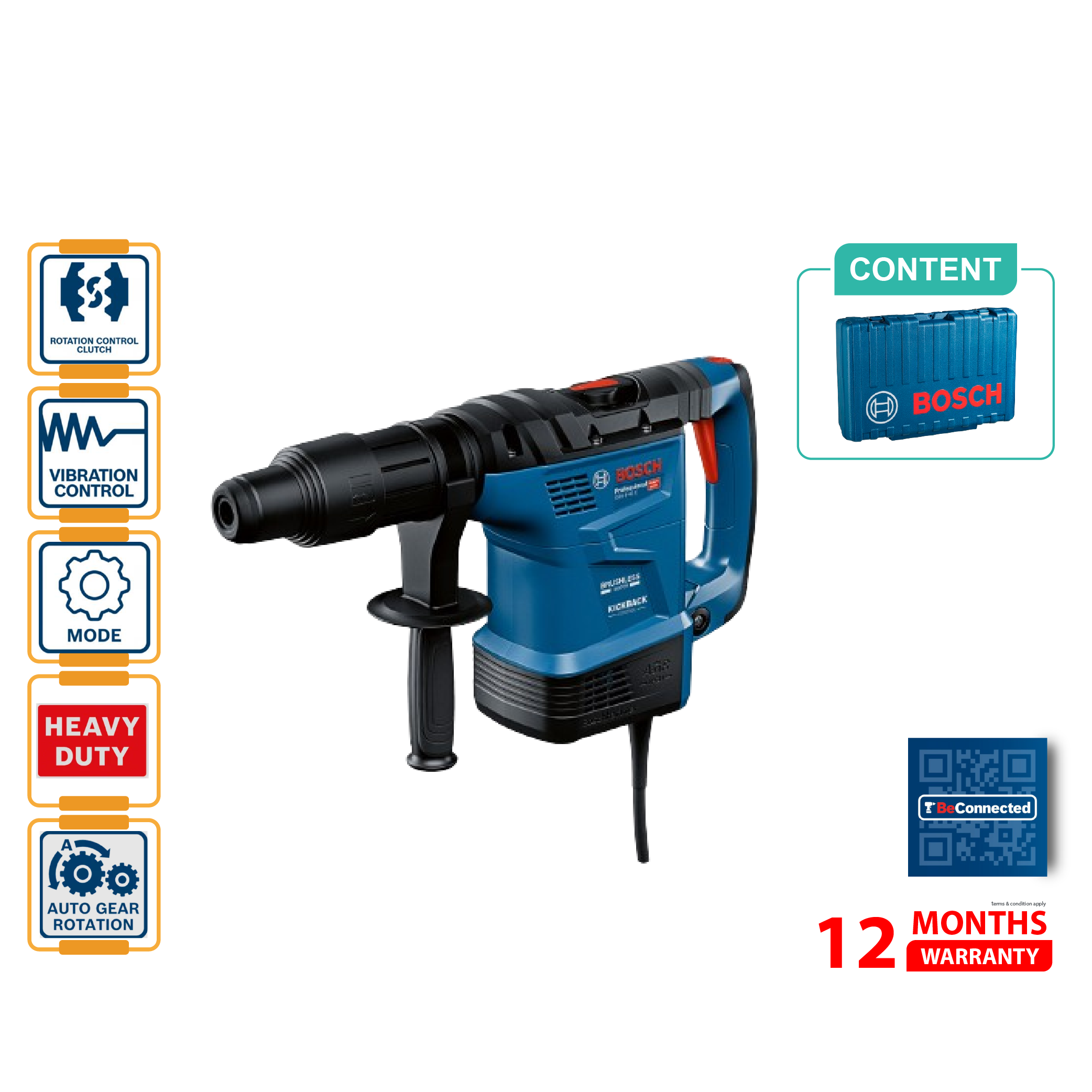 BOSCH GBH 6-42C Rotary Hammer With SDS Max - 06112780L0
