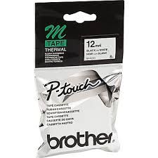 Brother M-K231 Black on White 12mm Tape