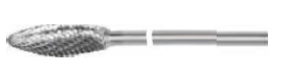 Temo Long Shank Series - 6mm Shank H0618 Double Cut Flame