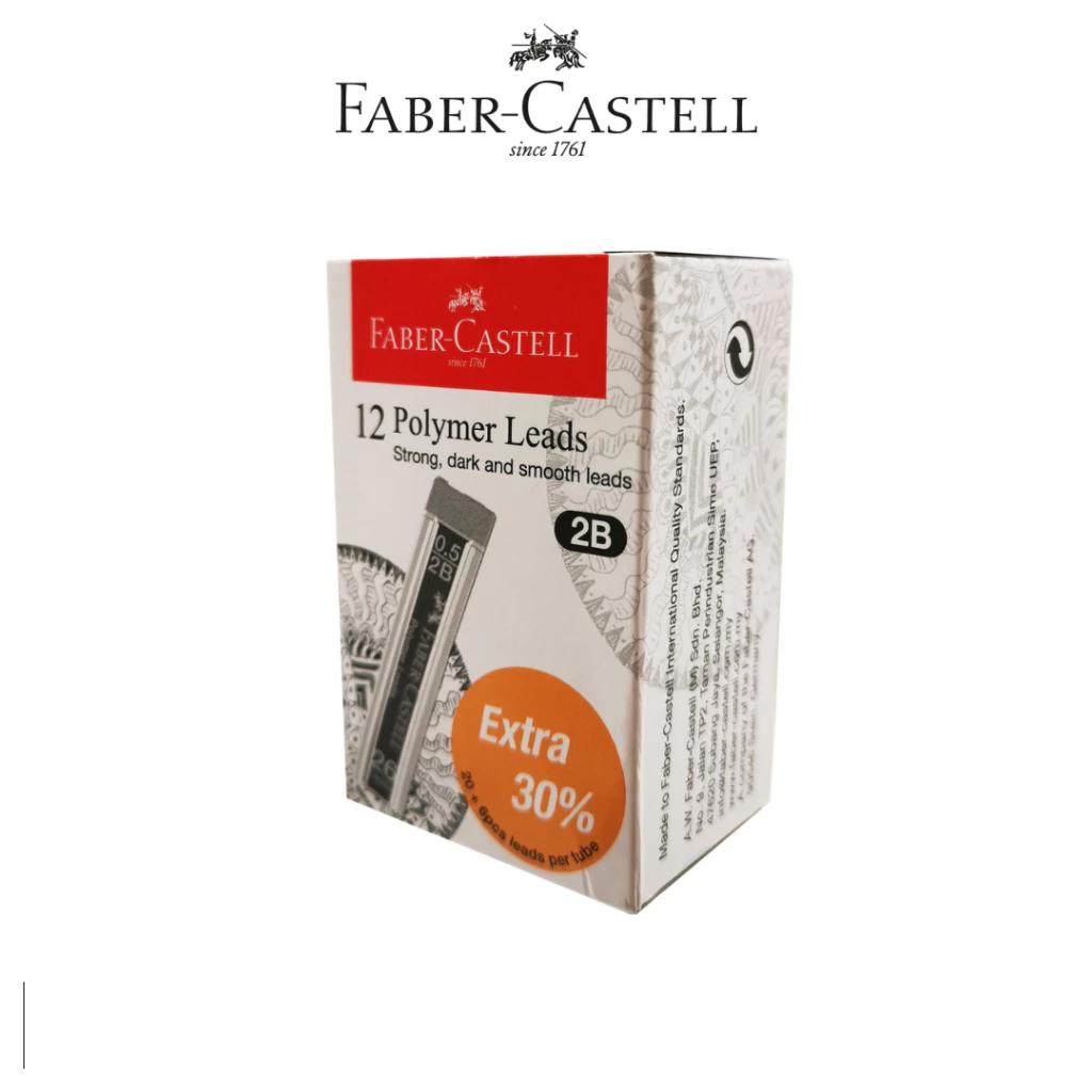Faber-Castell Polymer Leads 0.5 (2B) 26 leads/tube (Box of 12)