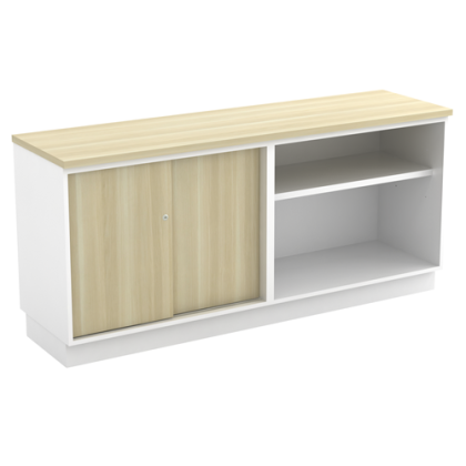 VS OPEN SHELF + SLIDING DOOR LOW CABINET