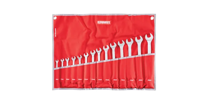 6-19mm OFFSET CV COMBINATIONSPANNER SET 14PC