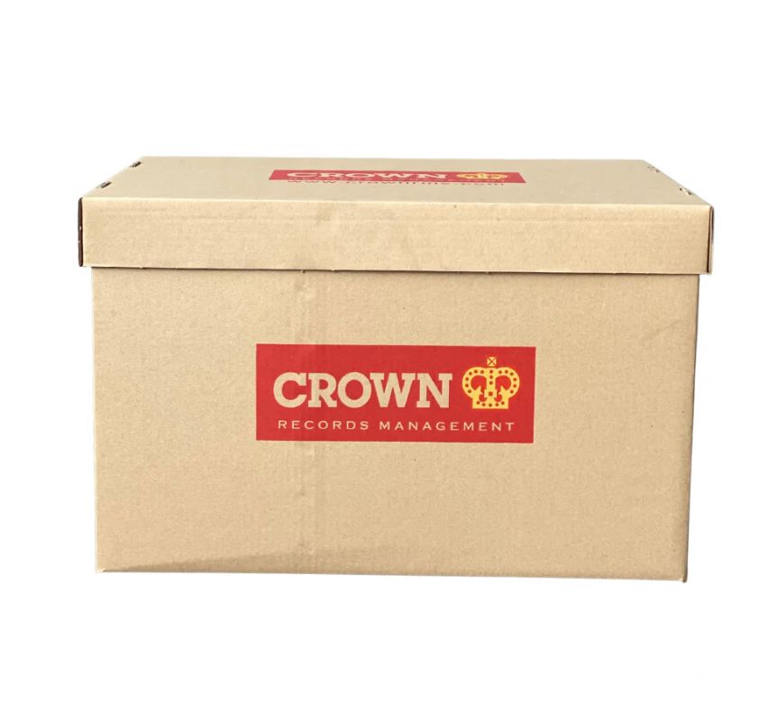 Crown File Storage Carton Box with Lid - Large