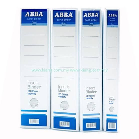 FILE RING D PVC 2D 65mm A4 ABBA BX=20s