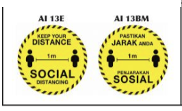 FLOOR STICKER (KEEP YOUR DISTANCE - 1M - SOCIAL DISTANCING)