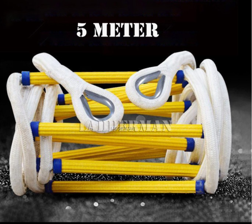 5 / 10 / 15 METER EMERGENCY FIRE ESCAPE SAFETY RESCUE ROPE LADDER