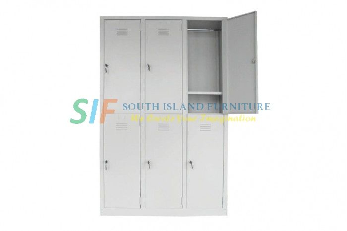 STEEL MULTIPLE LOCKER 6 COMPARTMENT (1143W x 457D x 1828H mm)