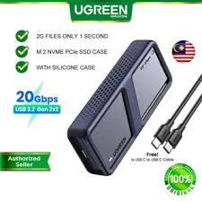 ugreen m.2 nvme ssd enclosure reader 20gbps usb c4.0 3.2 thunderbolt 3/4 compatible tool-free nvme external casing