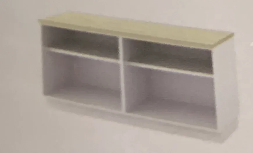 DUAL OPEN SHELF LOW CABINET 1