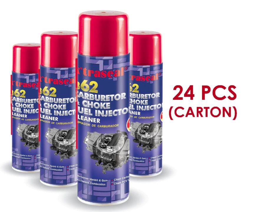 X'TRASEAL B62 CARBURETOR & CHOKE FUEL INJECTOR CLEANER 400ML (24PCS)