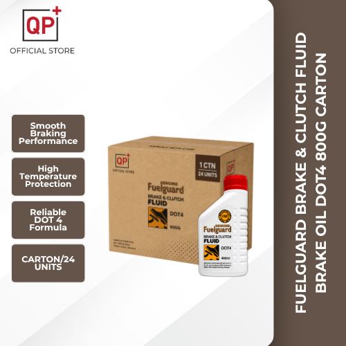 [CARTON 24 UNITS] FUELGUARD BRAKE & CLUTCH FLUID BRAKE OIL DOT4 800G l MINYAK BREK l 刹车油-